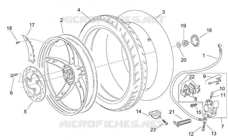 Rear wheel - disc brake