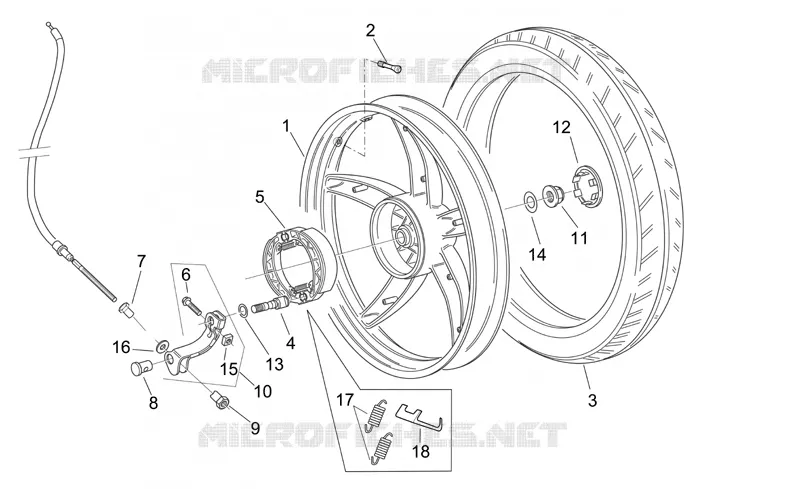 Rear wheel - disc brake
