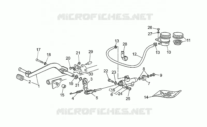 Rear master cylinder