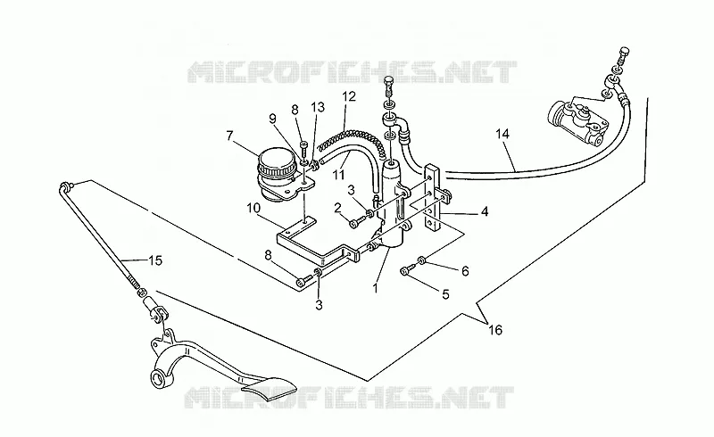 Rear brake m.cyl. mod.kit