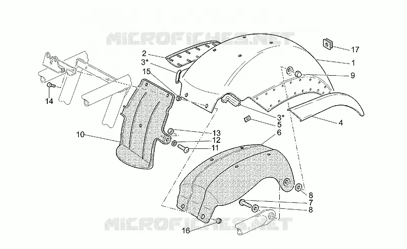 Rear mudguard