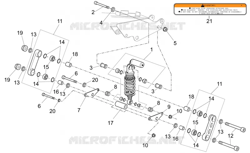Connecting rod - rear shock abs.