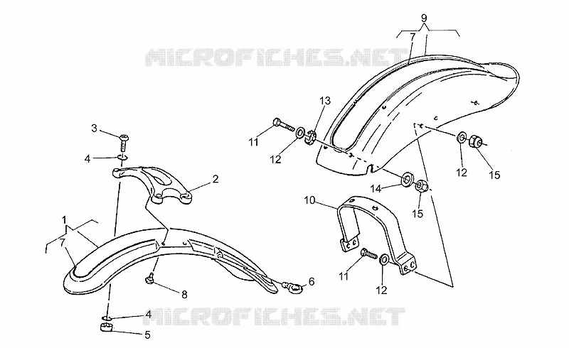 Front/rear mudguards