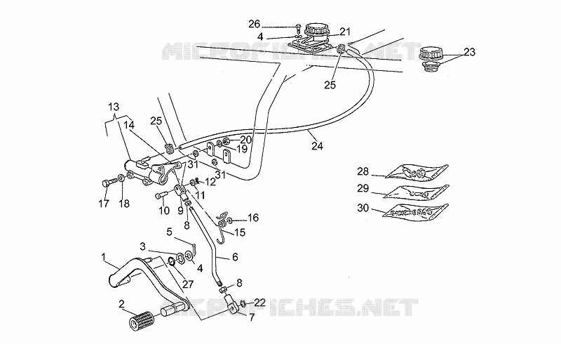 Rear master cylinder