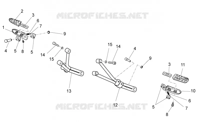 Rear footrests