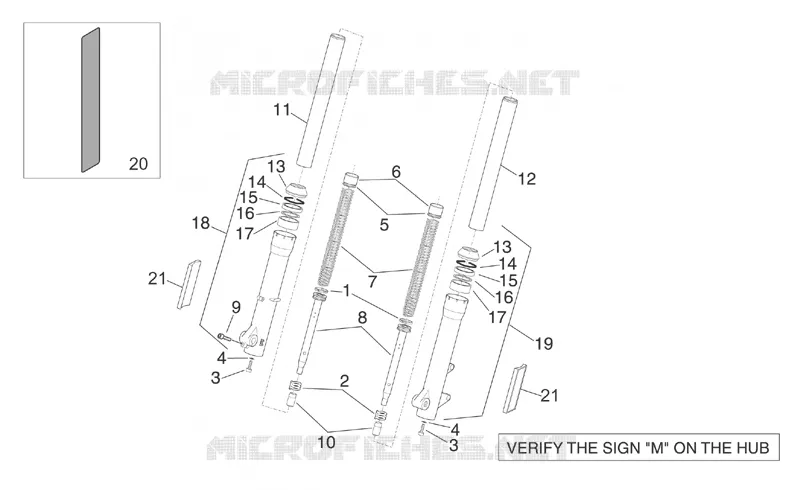 Marzocchi front fork - Hubs, sleeves