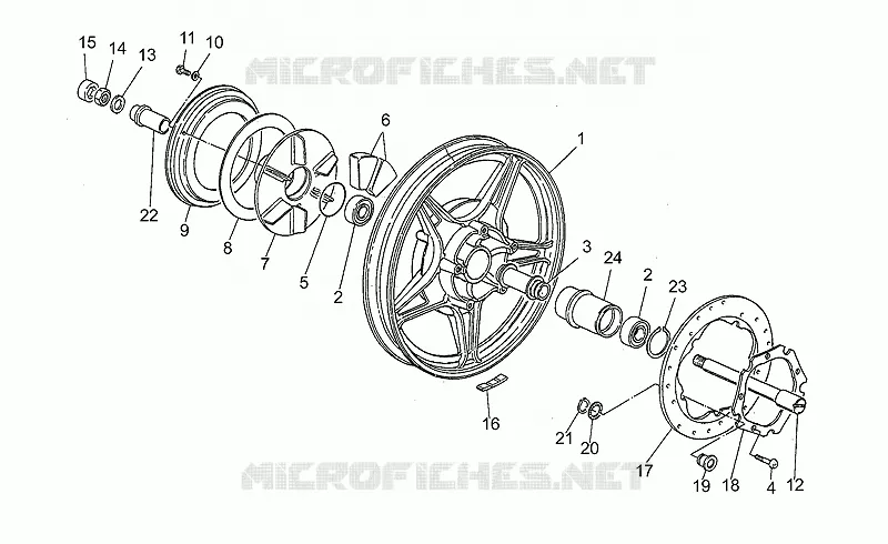 Rear wheel, alloy