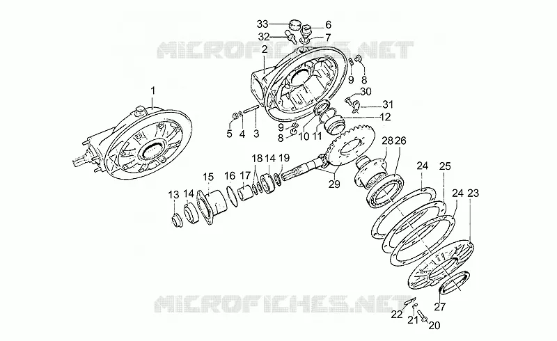 Rear bevel gear