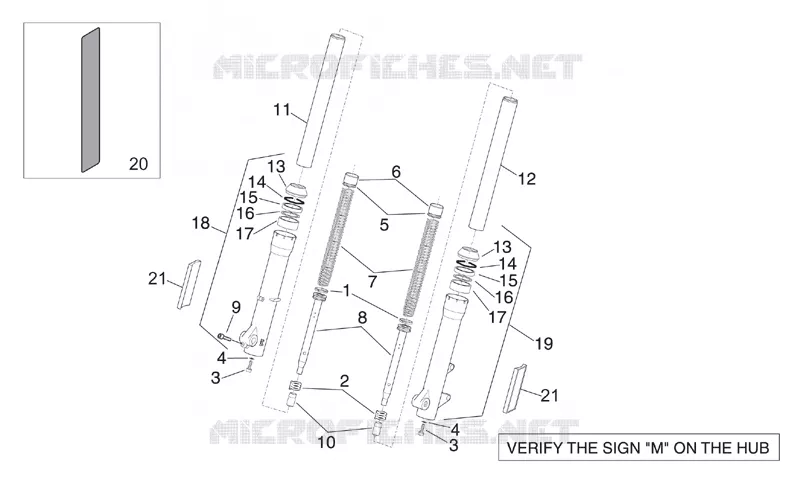 Marzocchi front fork - Hubs, sleeves