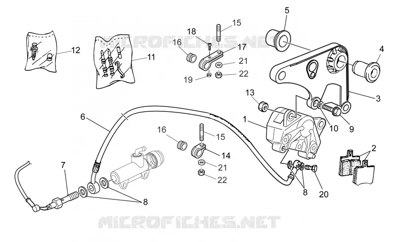 Rear brake caliper