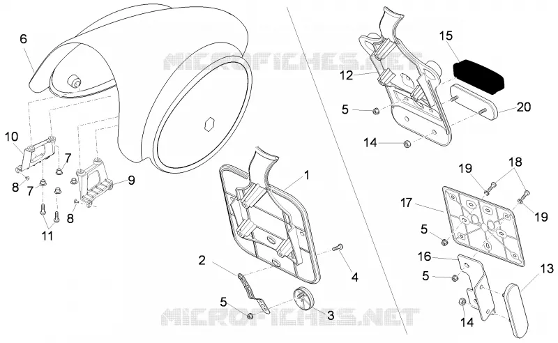 Rear body  II- Plate holder