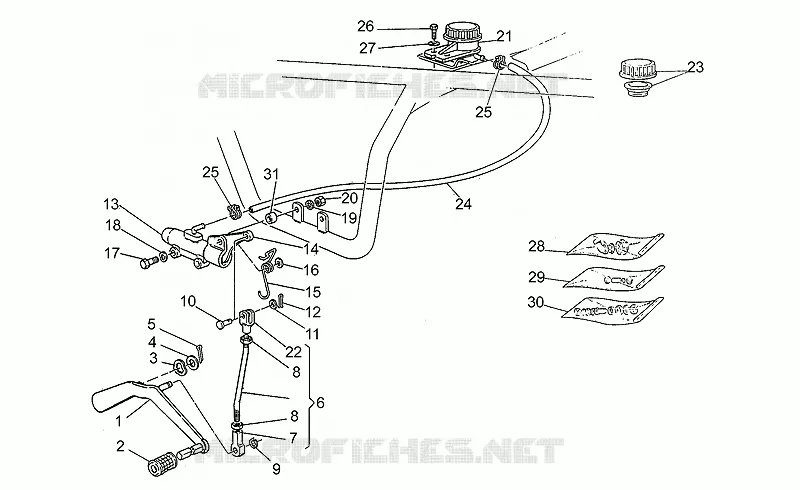 Rear master cylinder