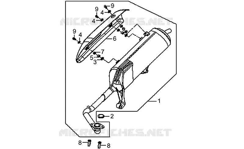 Exhaust unit 125-150 cc