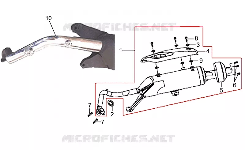 Exhaust unit 200 cc