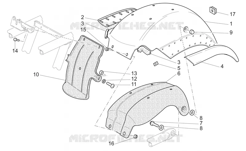 Rear mudguard