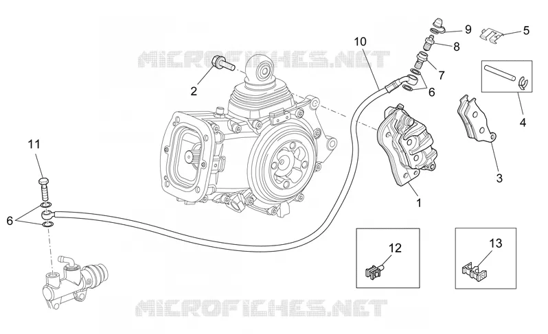 Rear brake caliper