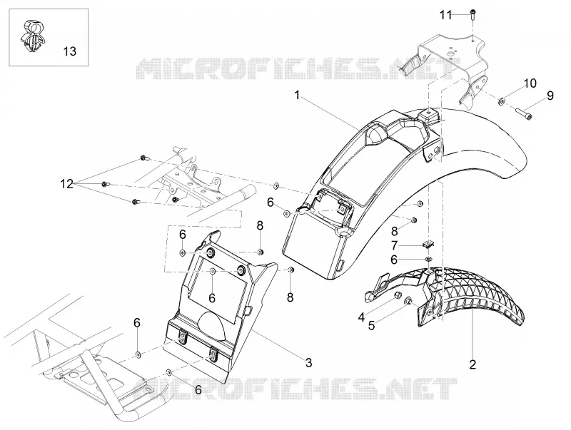 Rear mudguard
