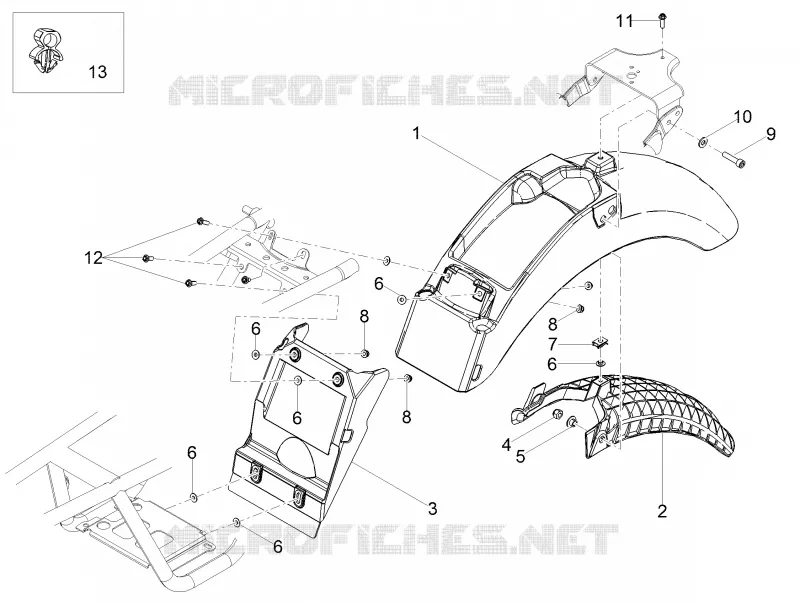 Rear mudguard