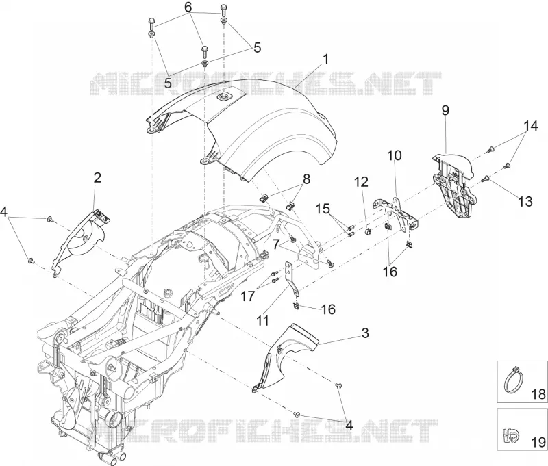 Rear mudguard