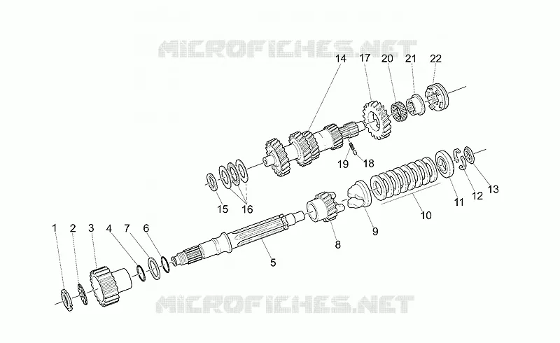 Primary gear shaft