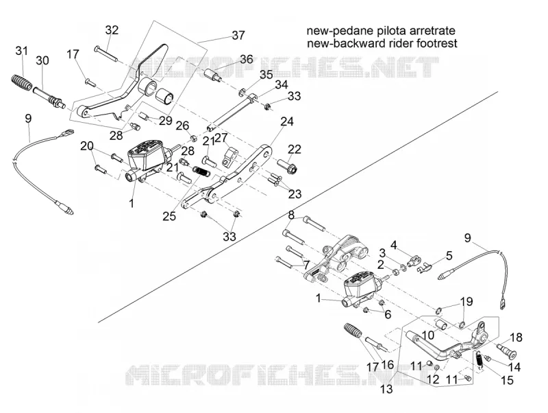 Rear master cylinder