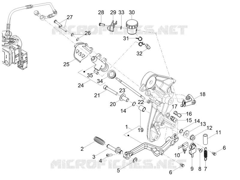REAR BRAKE MASTER CYLINDER
